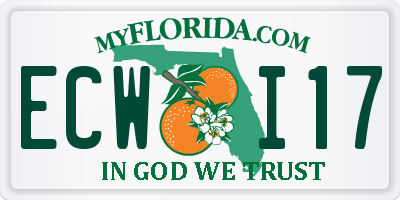 FL license plate ECWI17
