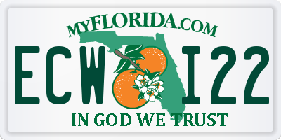 FL license plate ECWI22