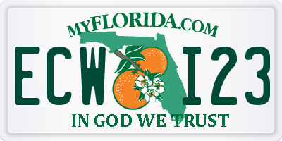 FL license plate ECWI23