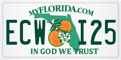 FL license plate ECWI25