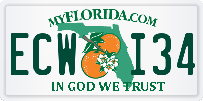 FL license plate ECWI34