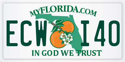 FL license plate ECWI40