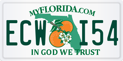 FL license plate ECWI54
