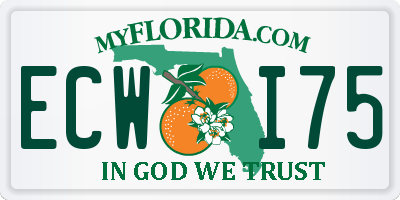 FL license plate ECWI75
