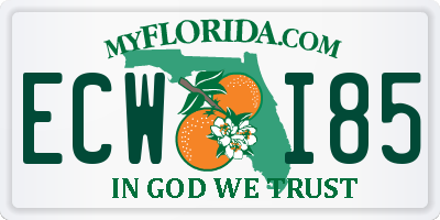 FL license plate ECWI85