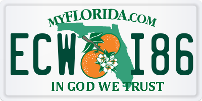 FL license plate ECWI86