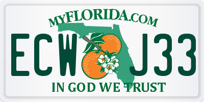 FL license plate ECWJ33