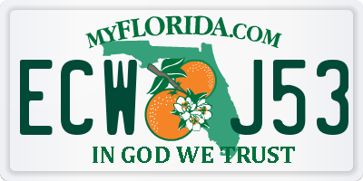 FL license plate ECWJ53