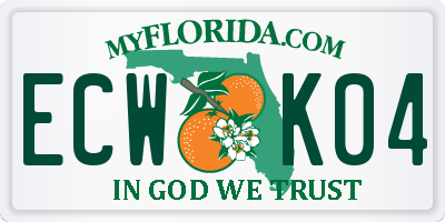 FL license plate ECWK04