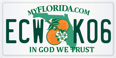 FL license plate ECWK06