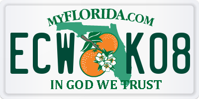 FL license plate ECWK08