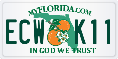 FL license plate ECWK11