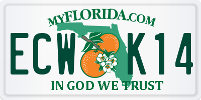 FL license plate ECWK14