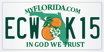 FL license plate ECWK15