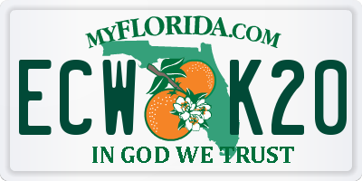 FL license plate ECWK20