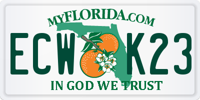 FL license plate ECWK23