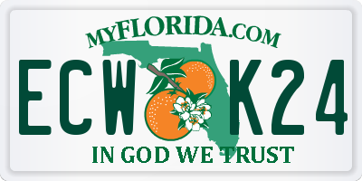 FL license plate ECWK24