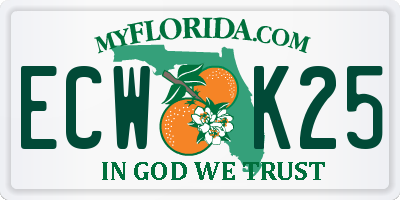 FL license plate ECWK25