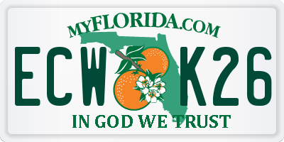 FL license plate ECWK26