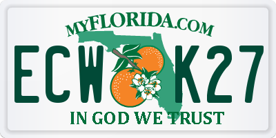 FL license plate ECWK27