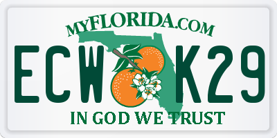 FL license plate ECWK29