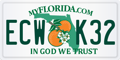 FL license plate ECWK32