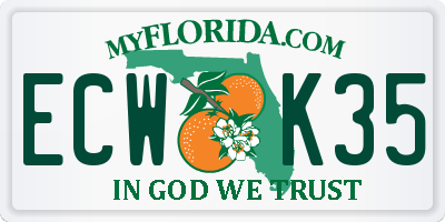 FL license plate ECWK35