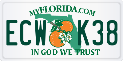 FL license plate ECWK38