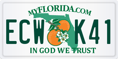 FL license plate ECWK41