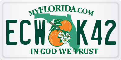 FL license plate ECWK42
