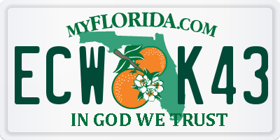 FL license plate ECWK43