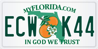 FL license plate ECWK44