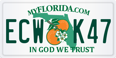 FL license plate ECWK47
