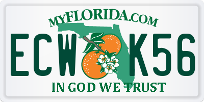 FL license plate ECWK56