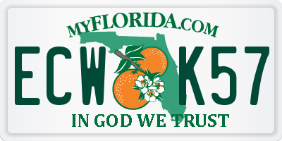 FL license plate ECWK57