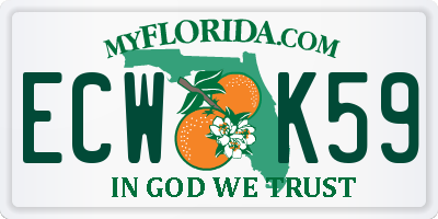 FL license plate ECWK59