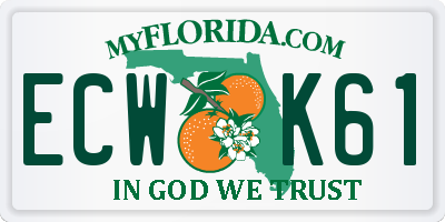 FL license plate ECWK61