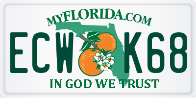 FL license plate ECWK68