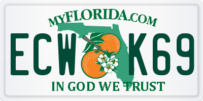 FL license plate ECWK69