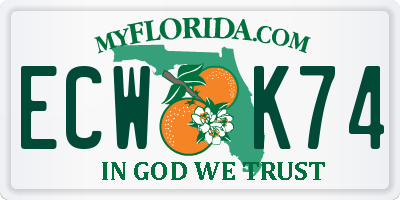 FL license plate ECWK74