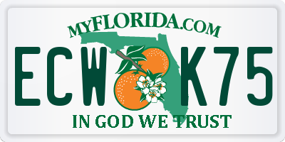 FL license plate ECWK75