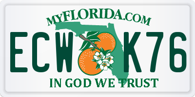FL license plate ECWK76