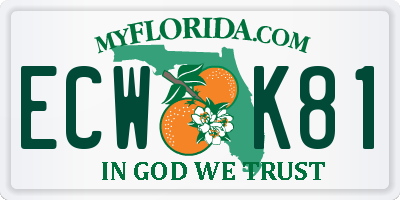 FL license plate ECWK81