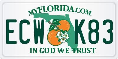 FL license plate ECWK83