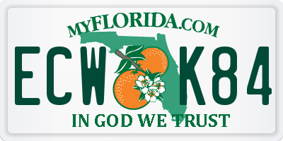 FL license plate ECWK84