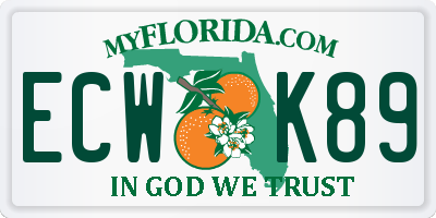 FL license plate ECWK89