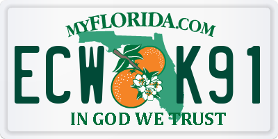 FL license plate ECWK91