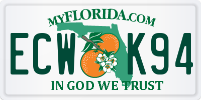 FL license plate ECWK94