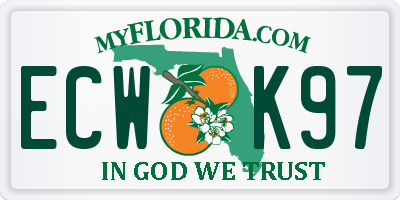 FL license plate ECWK97