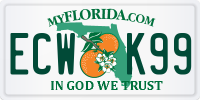 FL license plate ECWK99